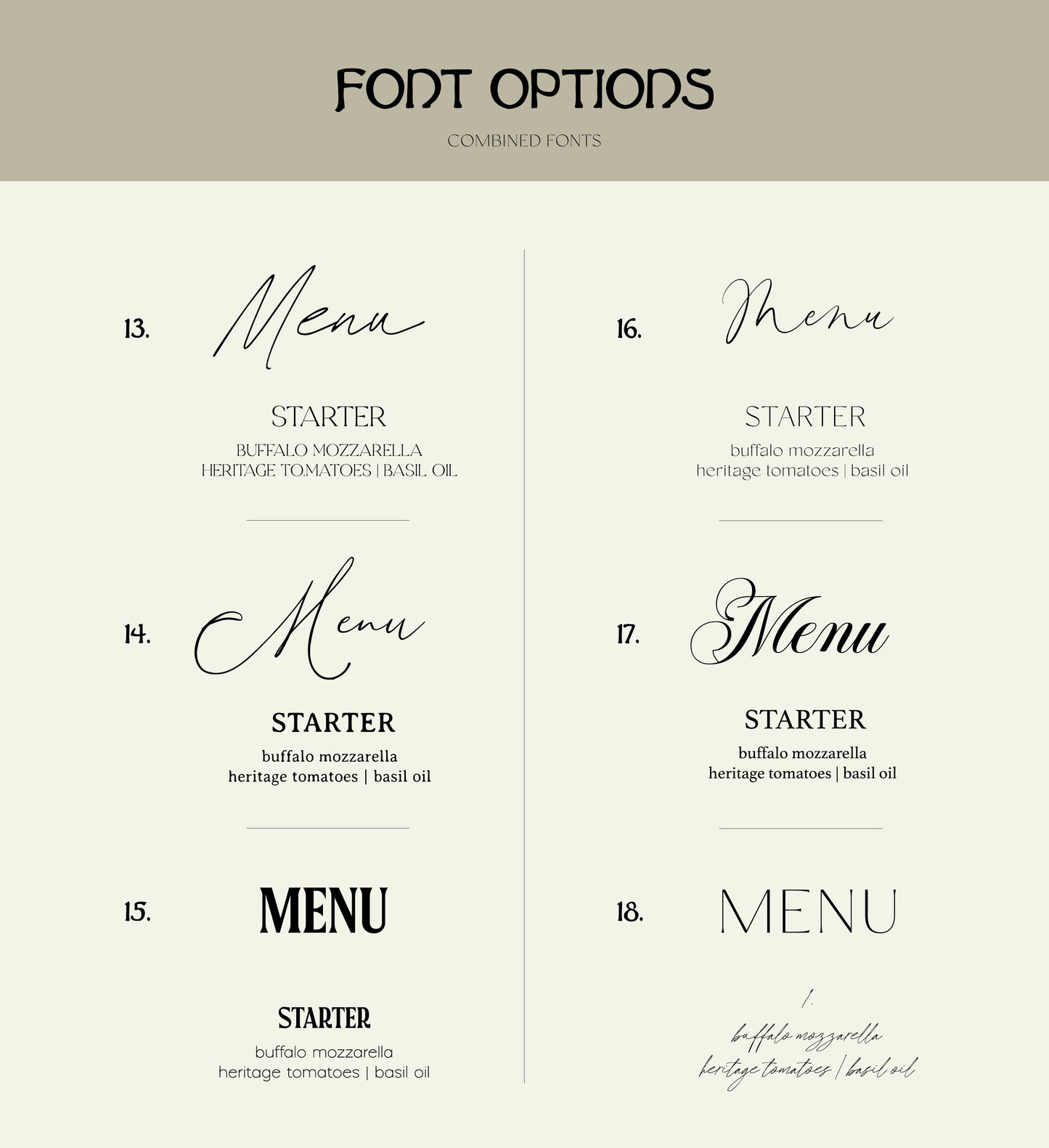 Wisteria Menus