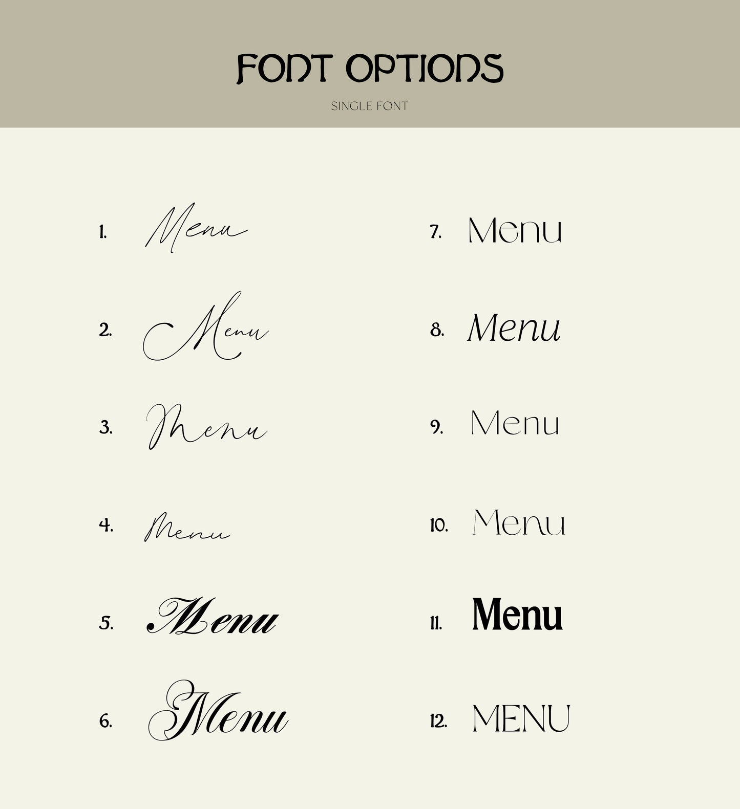 Wisteria Menus
