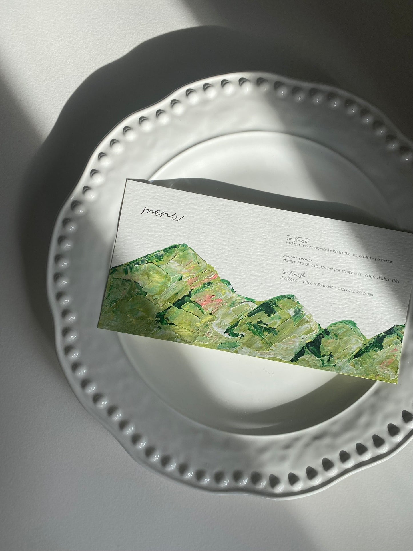 Landscape Countryside Menus