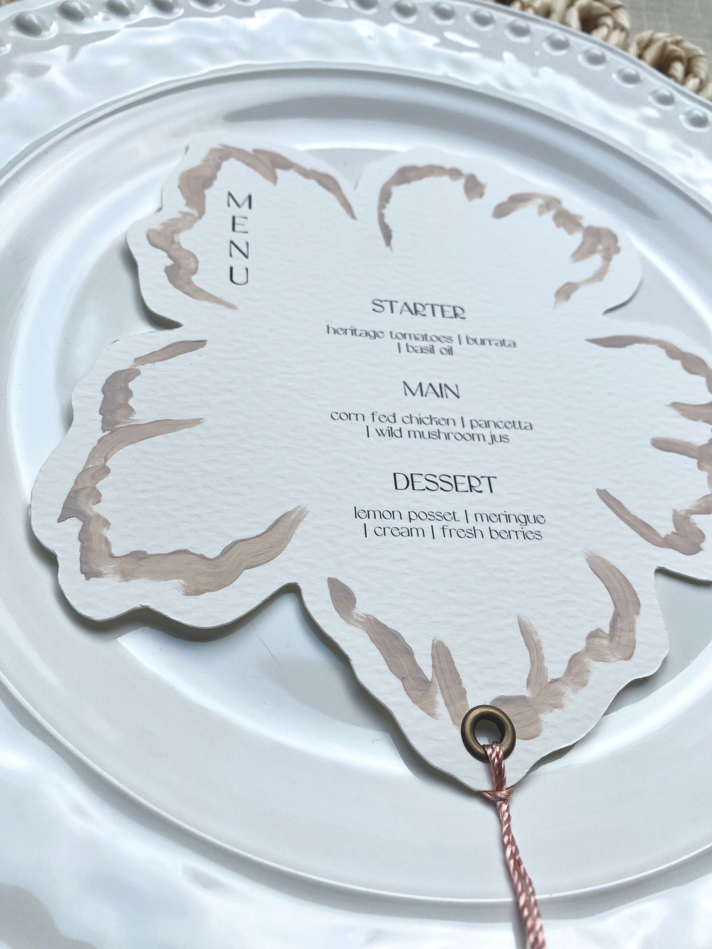 Floral Tassel Menus