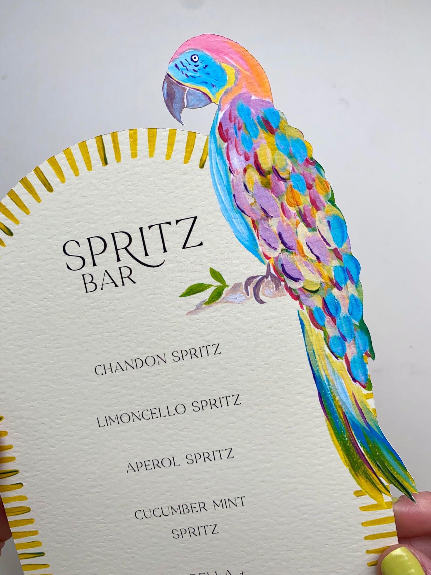 tropical Bespoke Cut Drinks Menu