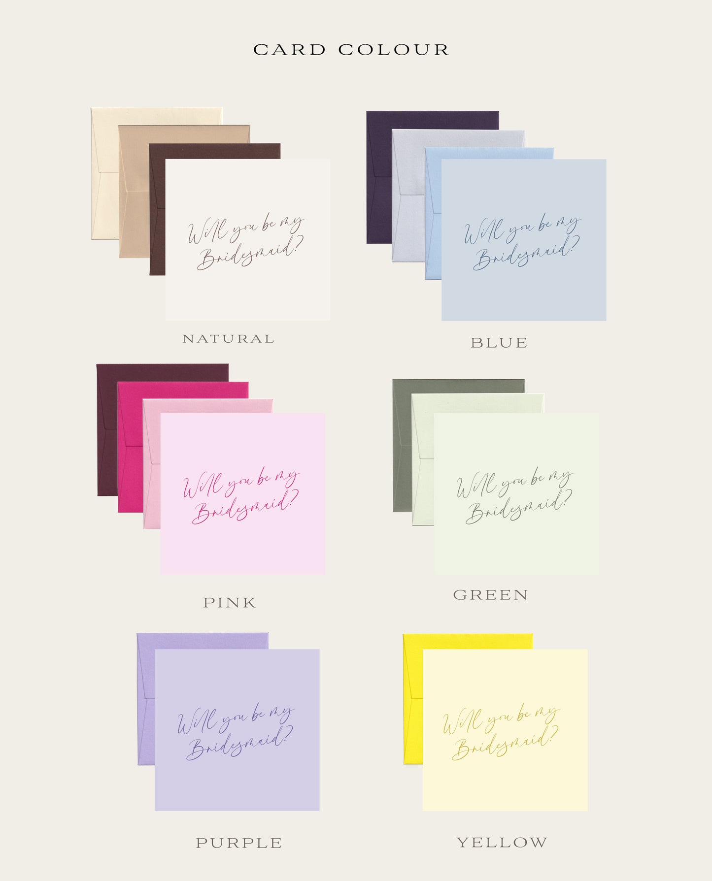 Petal Fold Bridesmaid Proposal Card