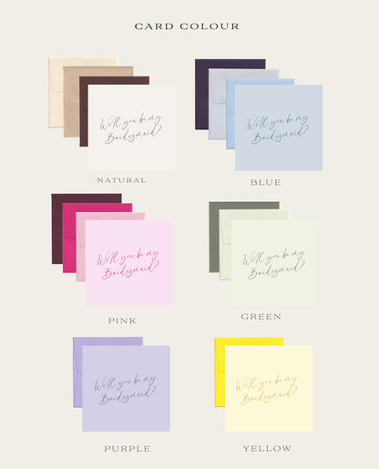 Petal Fold Bridesmaid Proposal Card