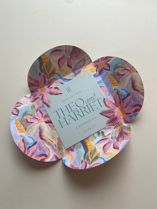 Petal Fold Save The Date