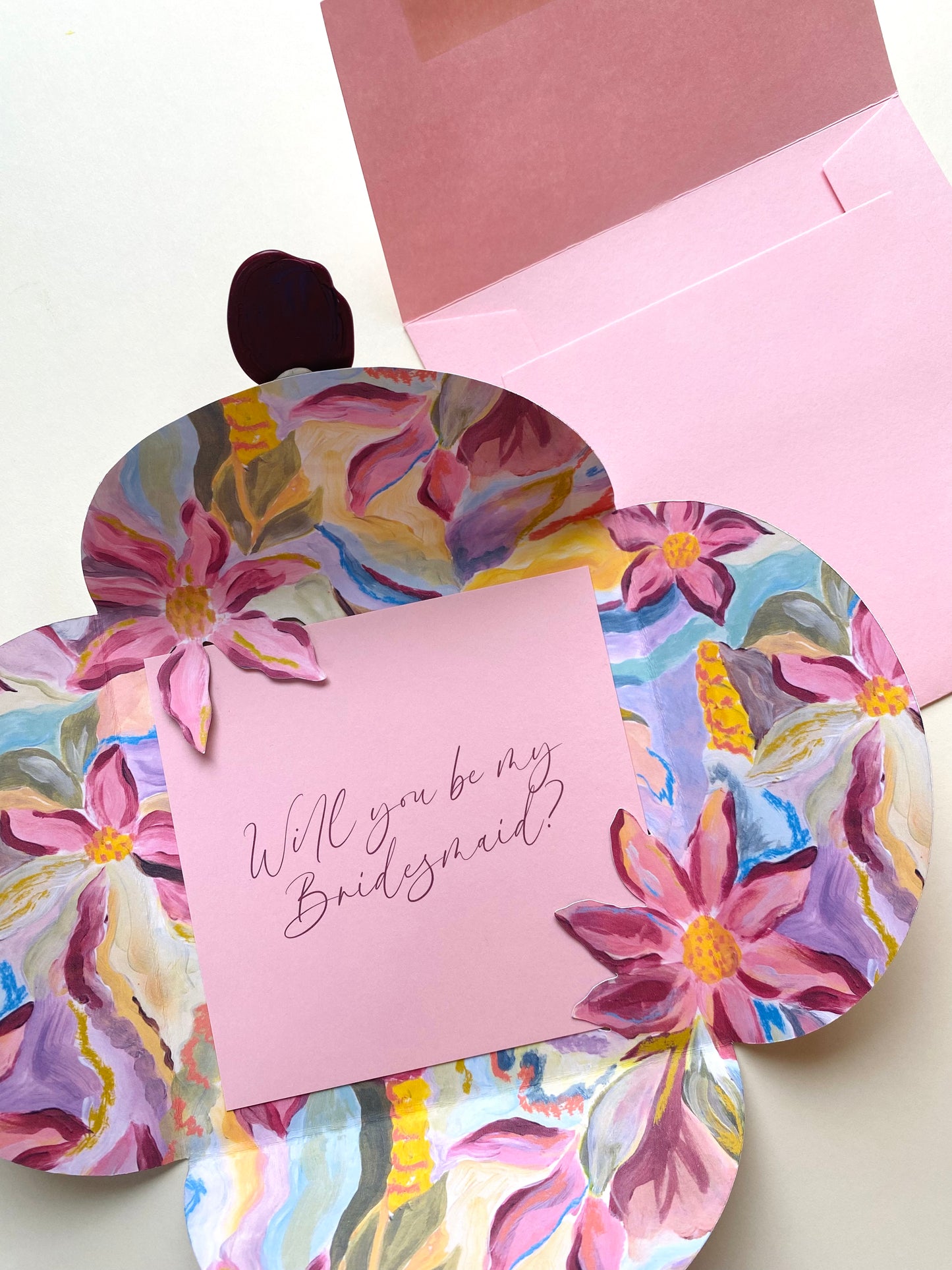 Petal Fold Bridesmaid Proposal Card