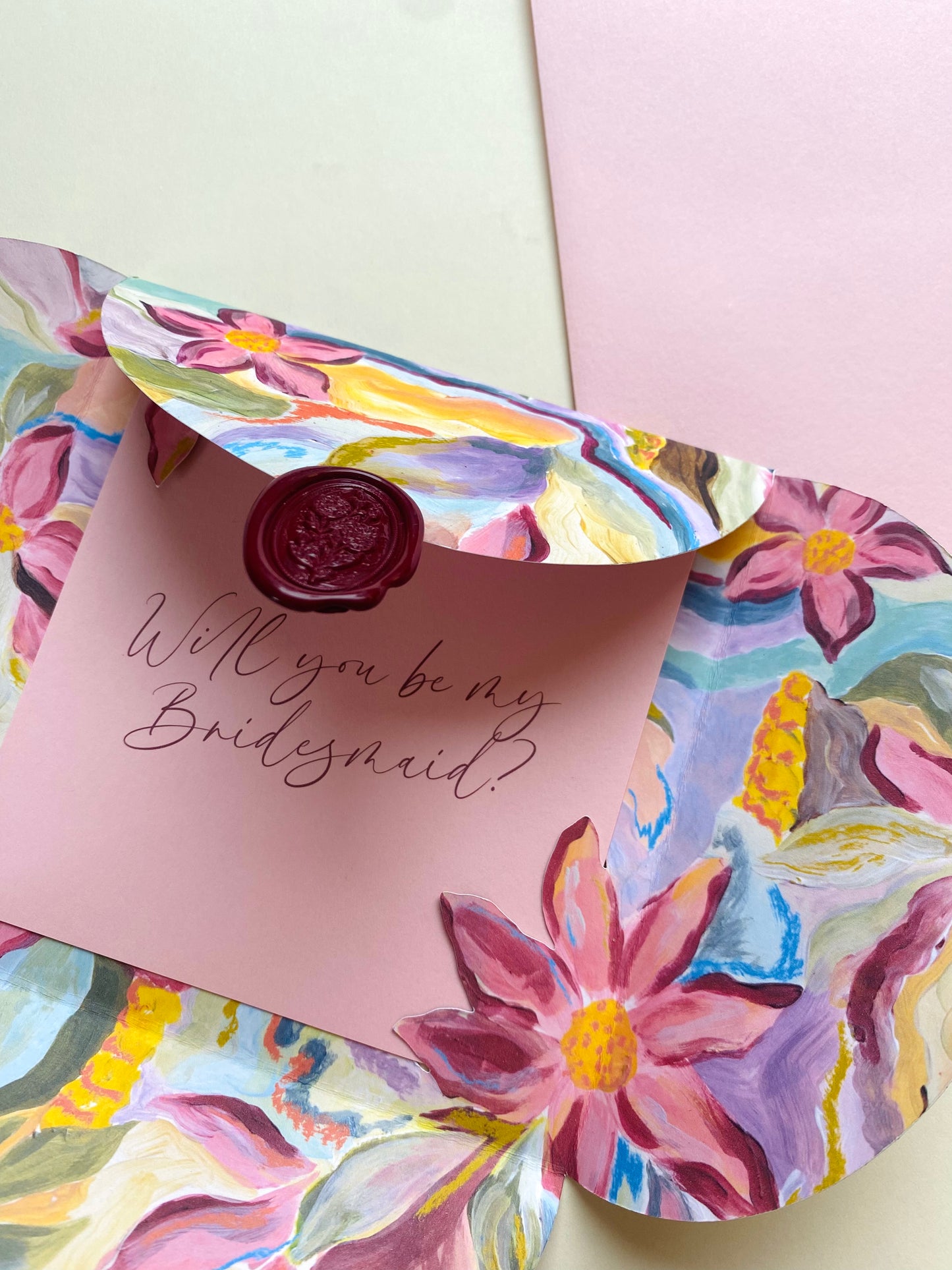 Petal Fold Bridesmaid Proposal Card