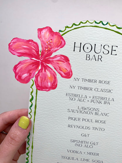 tropical Bespoke Cut Drinks Menu
