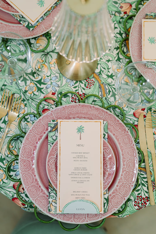 Minimal Palm Tree Menu