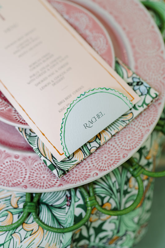 Semi-Circle Place Cards