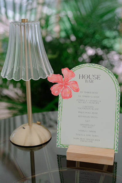 tropical Bespoke Cut Drinks Menu