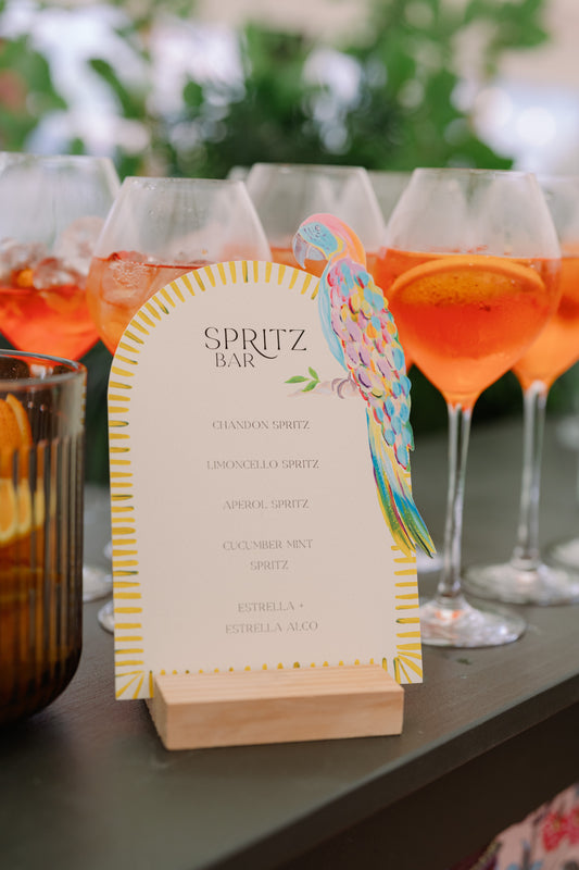 tropical Bespoke Cut Drinks Menu