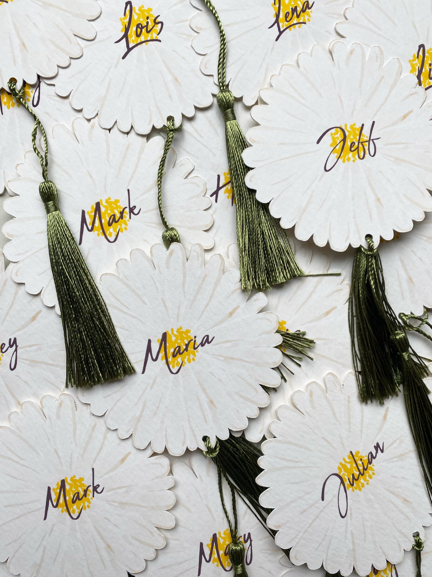 Watercolour Floral tassel Place Cards