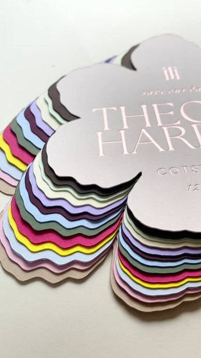 Foil Flower Save The Date