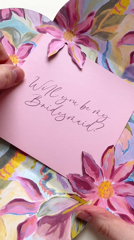 Petal Fold Bridesmaid Proposal Card